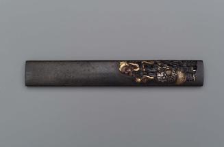 Kozuka with design of Chinese poet Rihaku (Li Bai) with an attendant