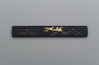 Kozuka with design of cranes and pine saplings