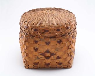 Storage basket with lid