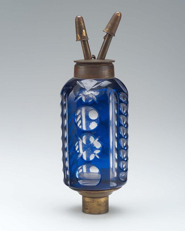 Oil lamp for sconce (one of a pair)
