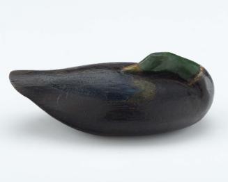 Decoy:  Miniature sleeping black duck