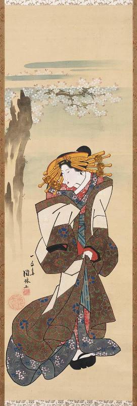 Three Women Representing Snow, Moon, and Flowers