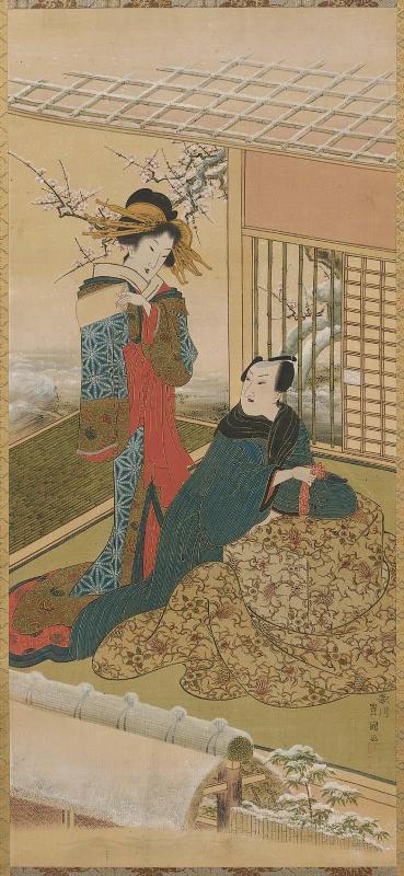 Courtesan and Her Client Inside a Brothel