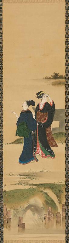 Women in front of Mimeguri Inari