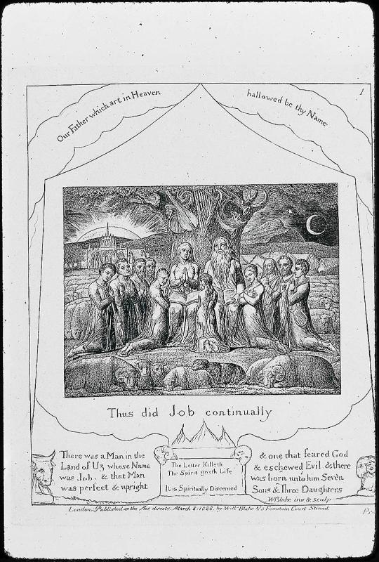 Job and his Family (Illustrations of the Book of Job, Plate 1)