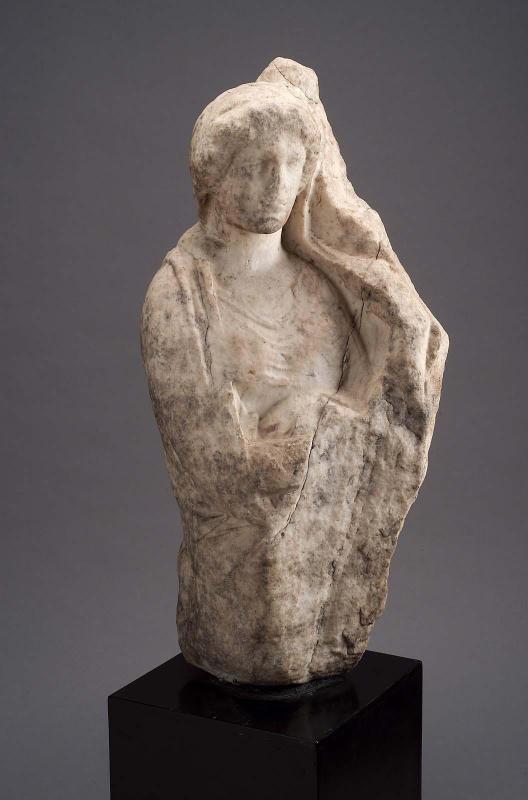 Grave relief of seated woman