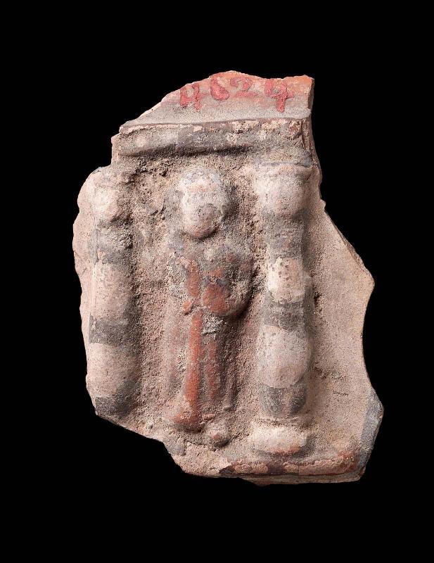 Fragment of a redware goblet with Harpocrates