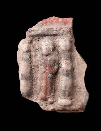 Fragment of a redware goblet with Harpocrates