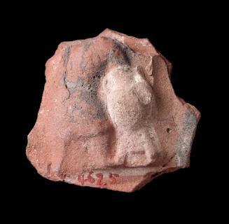 Fragment of a redware goblet with an amphora