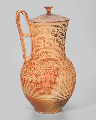 Pitcher (oinochoe) and lid