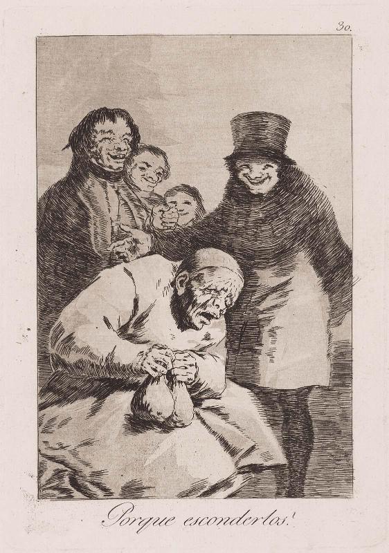 Porque esconderlos? (Why hide them?); Plate 30 from "Los Caprichos"