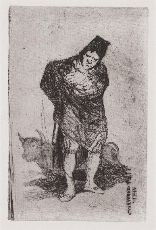 Andalusian Smuggler (Cloaked Man) with Bull