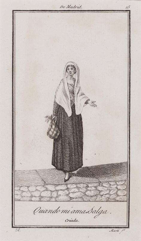 De Madrid 15, Quando mi ama salga Criada, from Antonio Rodriguez, Colección de los trages que en la actualidad se usan en España