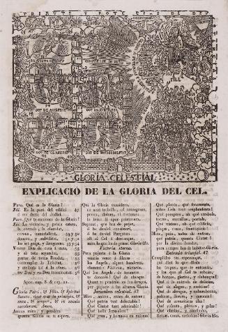 Broadside: Explicacio de la Gloria del Cel.