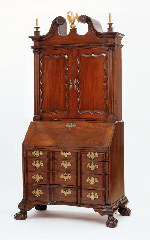 Desk and bookcase