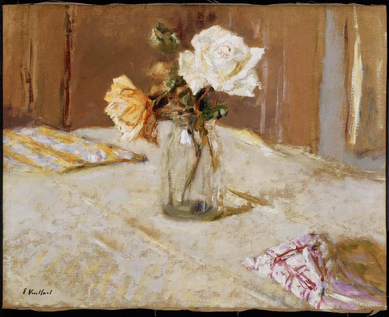 Roses in a Glass Vase