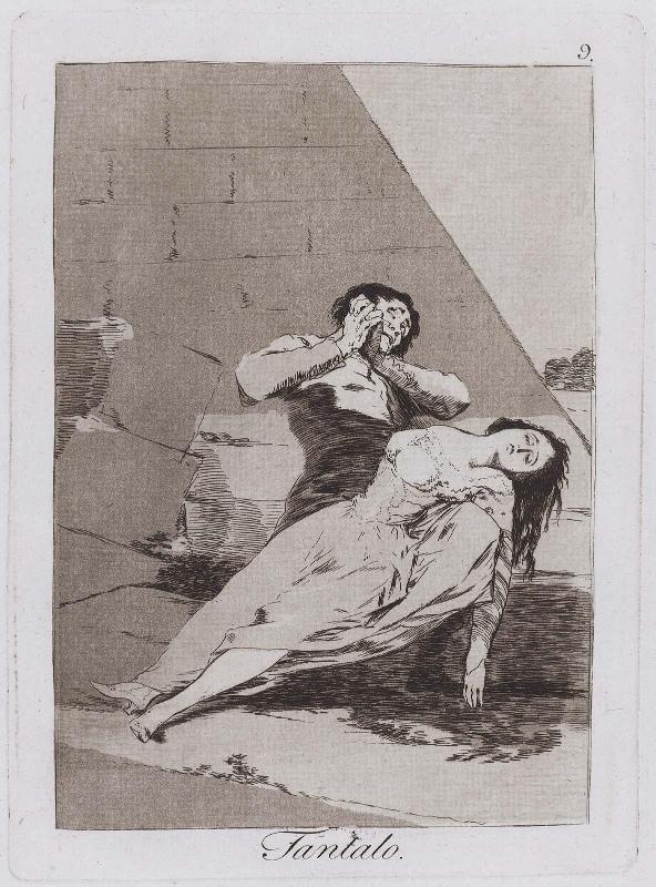 Tantalo. (Tantalus); Plate 9 from the series "Los Caprichos"