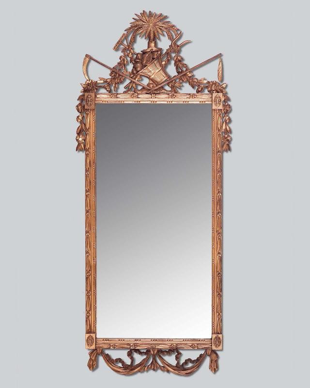 Looking glass, one of  a pair