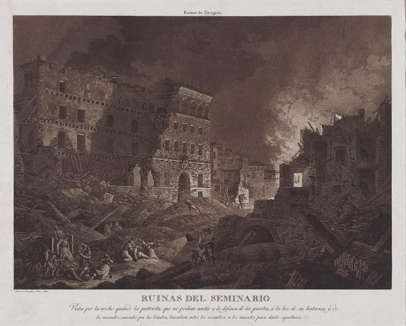 Ruinas del Seminario, Vistas por la noche... (Ruinas de Zaragoza)  (Ruins of the Seminary, Seen at Night)