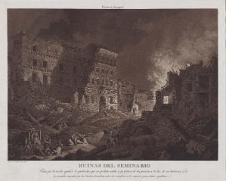 Ruinas del Seminario, Vistas por la noche... (Ruinas de Zaragoza)  (Ruins of the Seminary, Seen at Night)