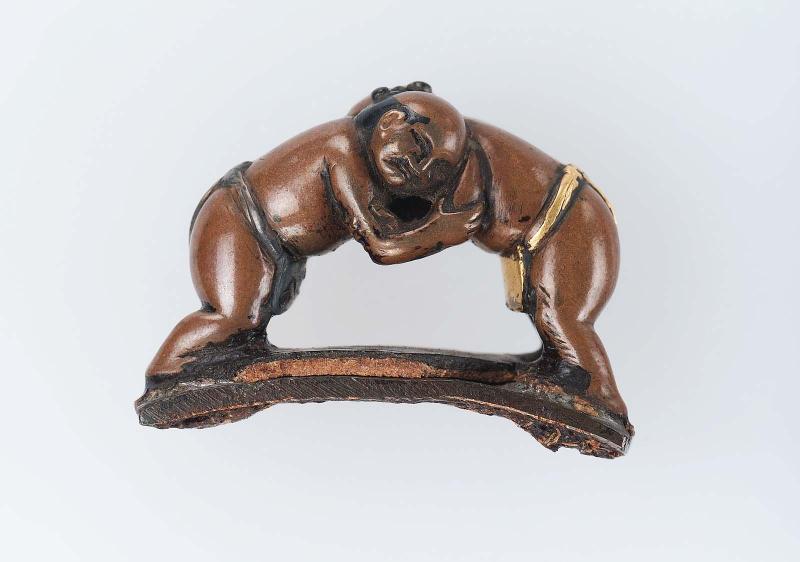 Kurigata in the form of two sumo wrestlers