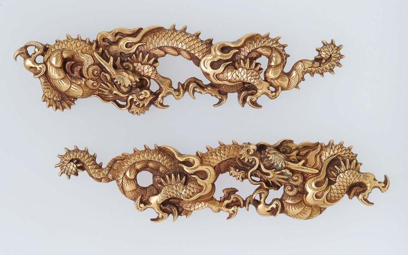 Pair of menuki in the form of dragons