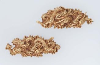 Pair of menuki in the form of dragons wirh sword and jewel