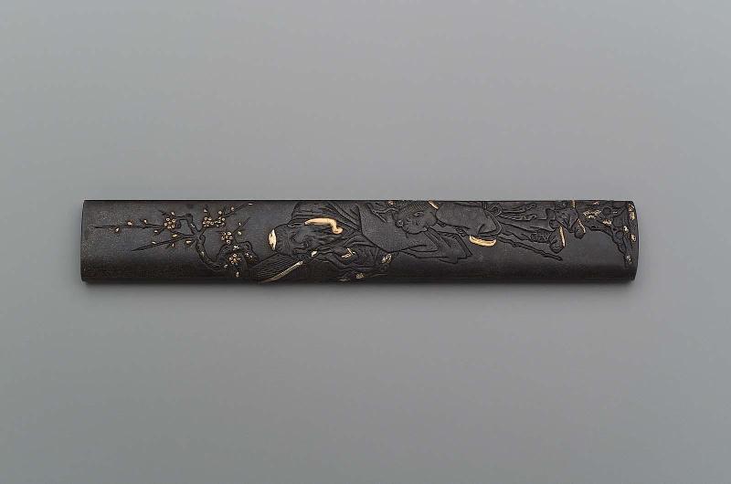 Kozuka with design of Chinese scholar and attendant