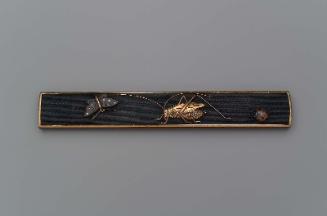 Kozuka with design of cricket, ladybug and butterfly
