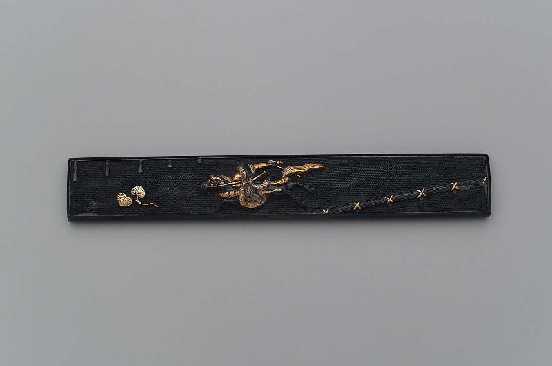 Kozuka with design of rider at the Kamo horseraces