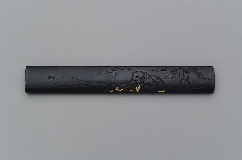 Kozuka with design of Chokaro Sennin producing a colt from his gourd