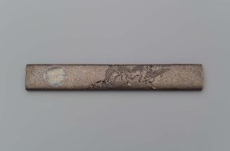 Kozuka with design of two geese and the moon