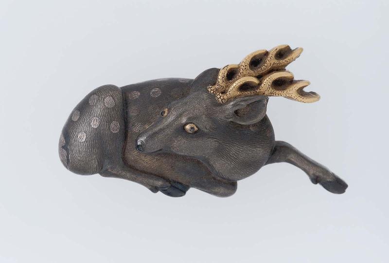 Menuki in the form of a reclining deer