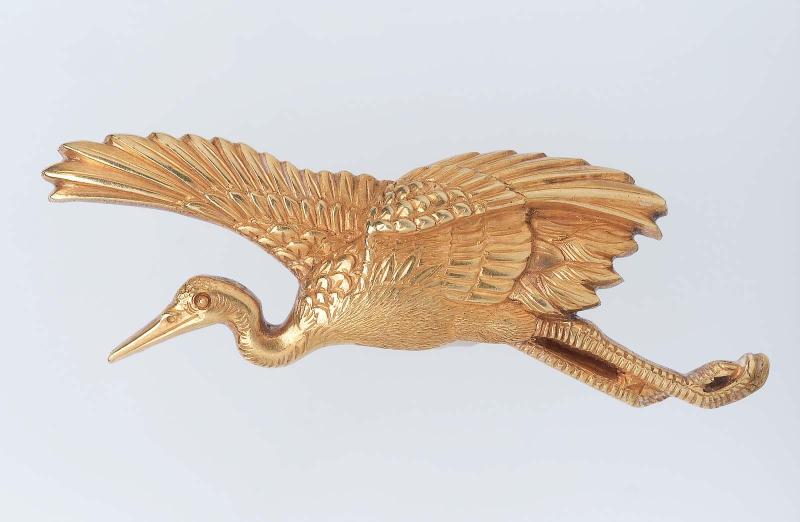 Menuki in the form of a flying crane