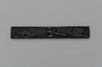 Kozuka with design of pheasant and sasa grass