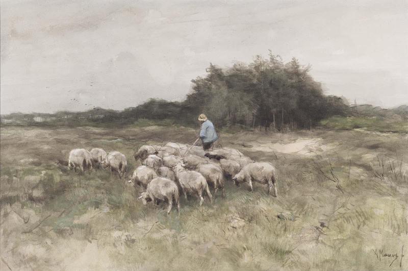 Landscape with Shepherd and Sheep