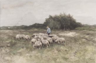 Landscape with Shepherd and Sheep