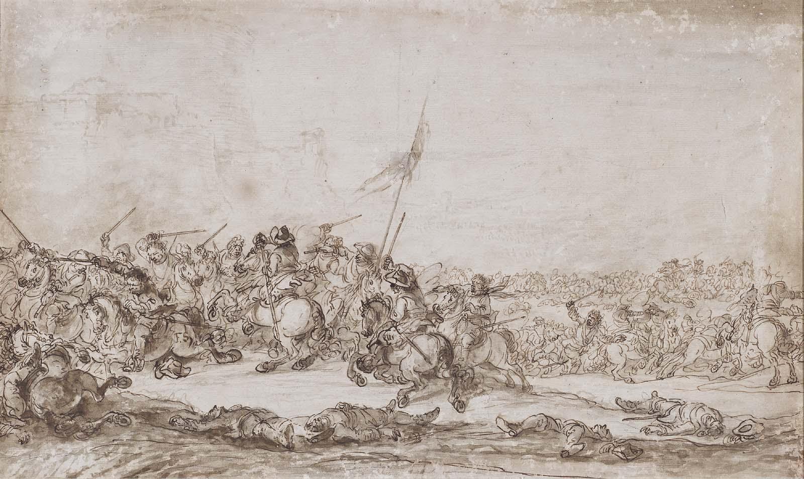 Battle Scene with Raised Standard