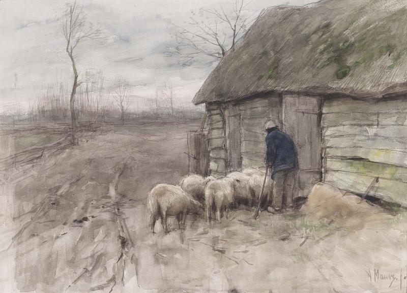 Landscape with Shepherd and Sheep