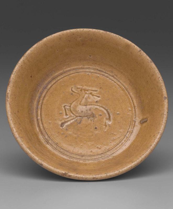 Dish with design of  a horse