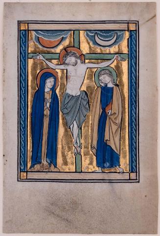 The Crucifixion (a Leaf from the Potocki Psalter)