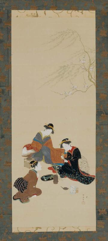 Three Women Arranging Flowers