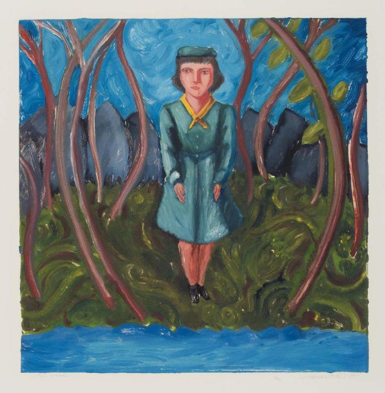 In the woods: in the wasteland, I from the girlscout series in the Artist's Proof Studio Archival Portfolio II, 2000
