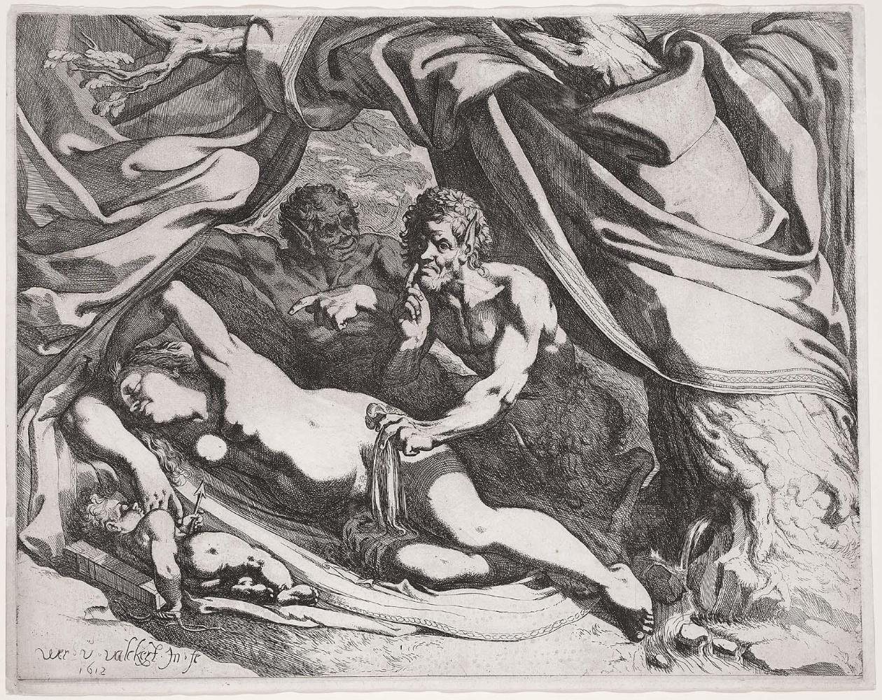 Sleeping Venus Surprised by Satyrs