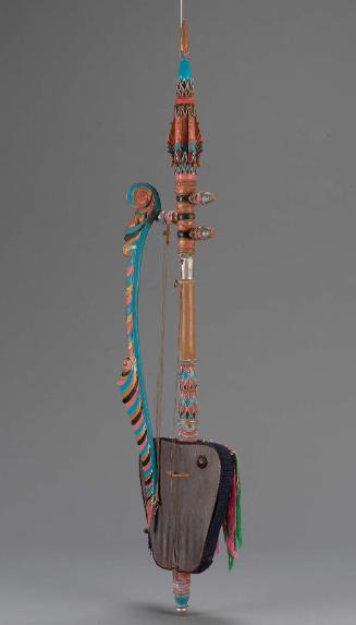 Fiddle (rebab tiga tali) and bow