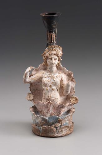 Oil flask (lekythos) in the form of Aphrodite at her birth