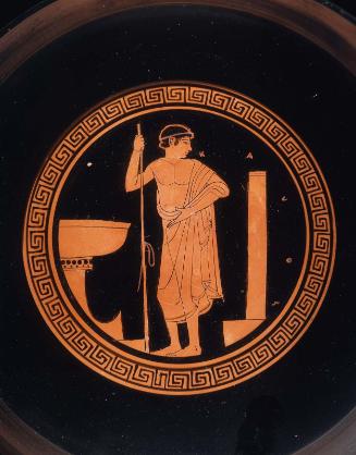 Drinking cup (kylix) with pentathletes