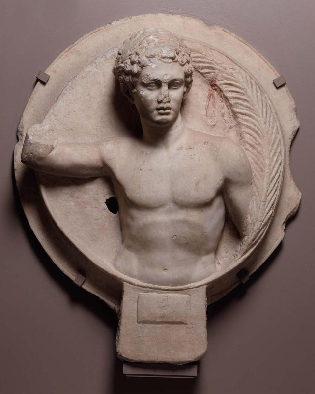 Relief depicting a victorious athlete