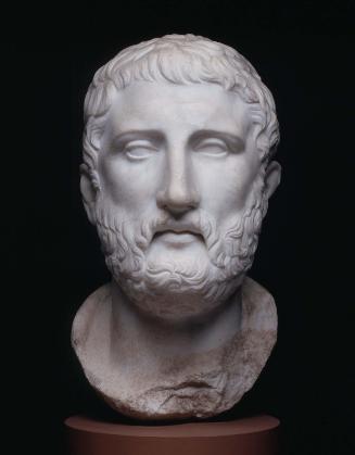 Portrait of a philosopher, probably Democritus or perhaps Hermarchus