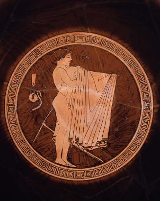 Drinking cup (kylix) with athletes